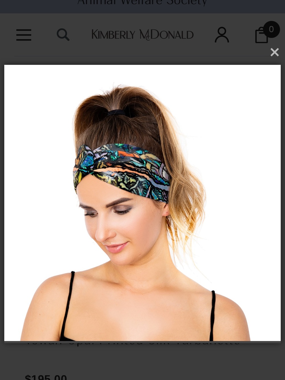 Kimberly McDonald Multicolor Twisted Headband Yowah Turbanette